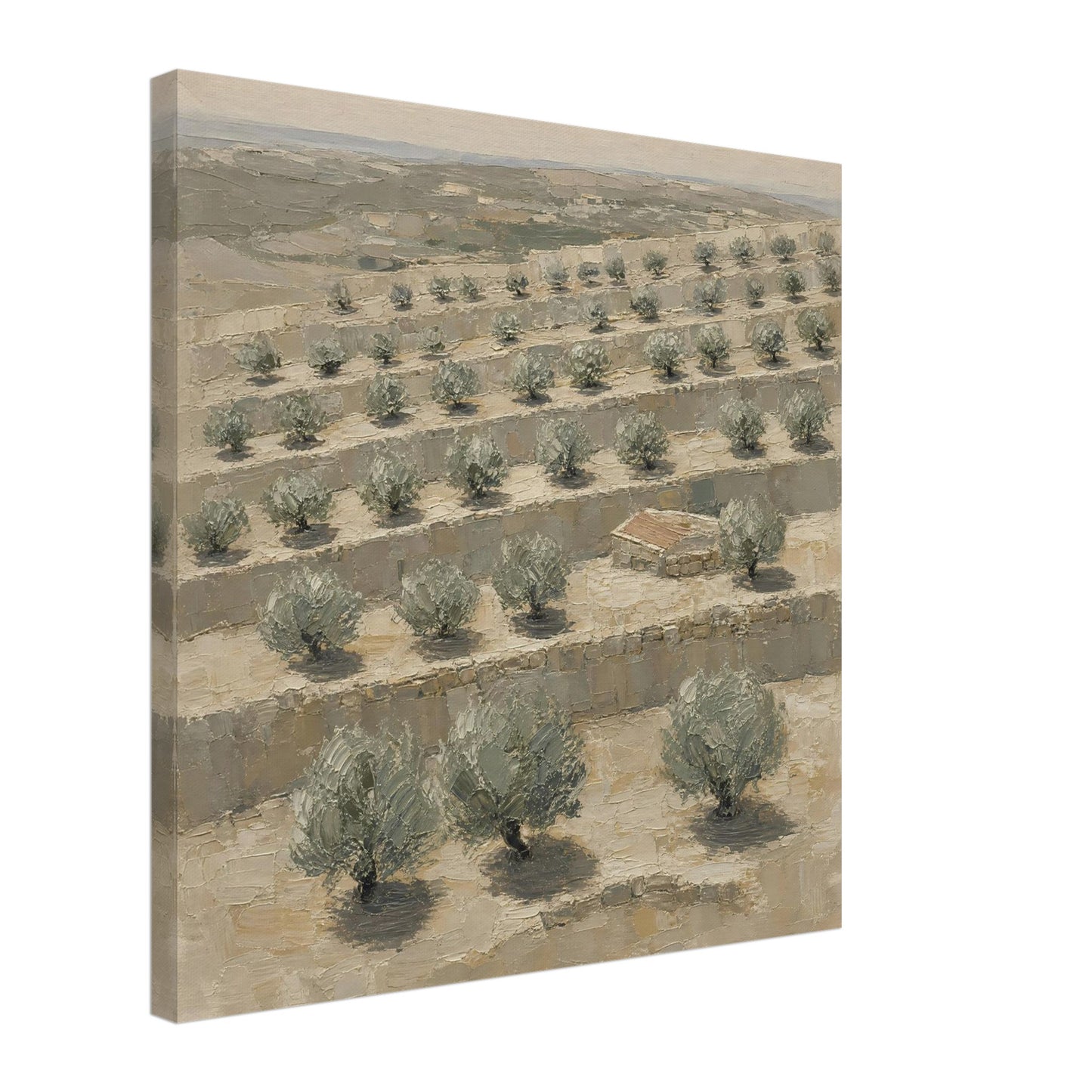 Terraces — canvas print shown at an angle on a plain background