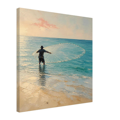The Cast — canvas print shown at an angle on a plain background