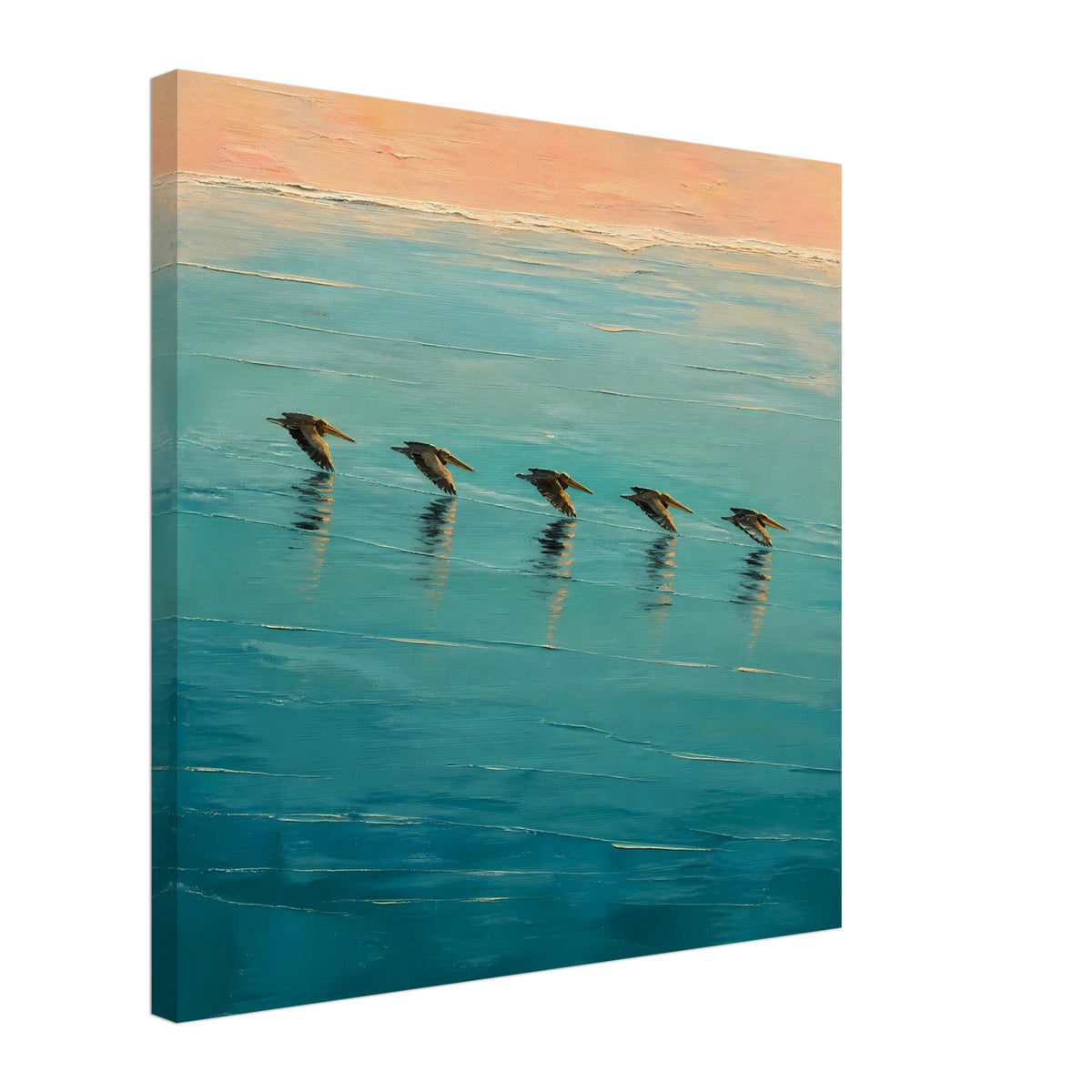 Low Flight — canvas print shown at an angle on a plain background