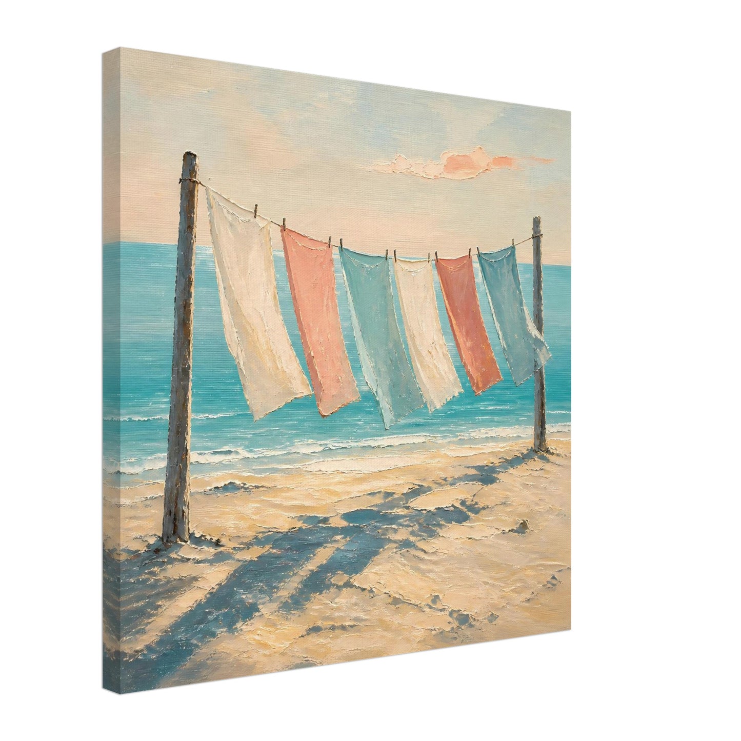 Laundry Line — canvas print shown at an angle on a plain background