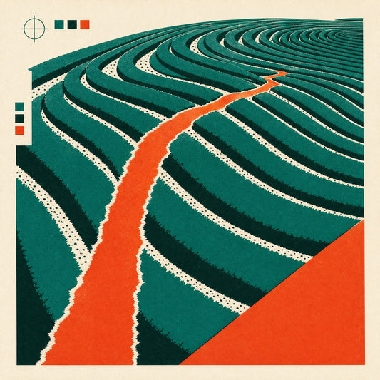 Along the Contour — screenprint on matte paper, flat ink and halftone