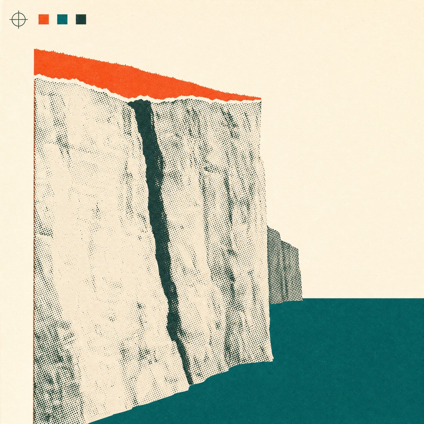 Chalk — screenprint on matte paper, flat ink and halftone