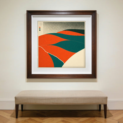 Crest After Crest — framed on a wall to show scale; frame not included