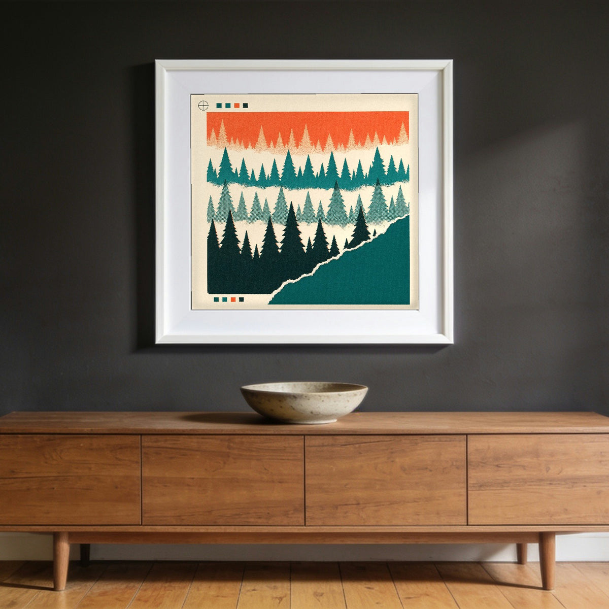 Four Ranks — framed on a wall to show scale; frame not included