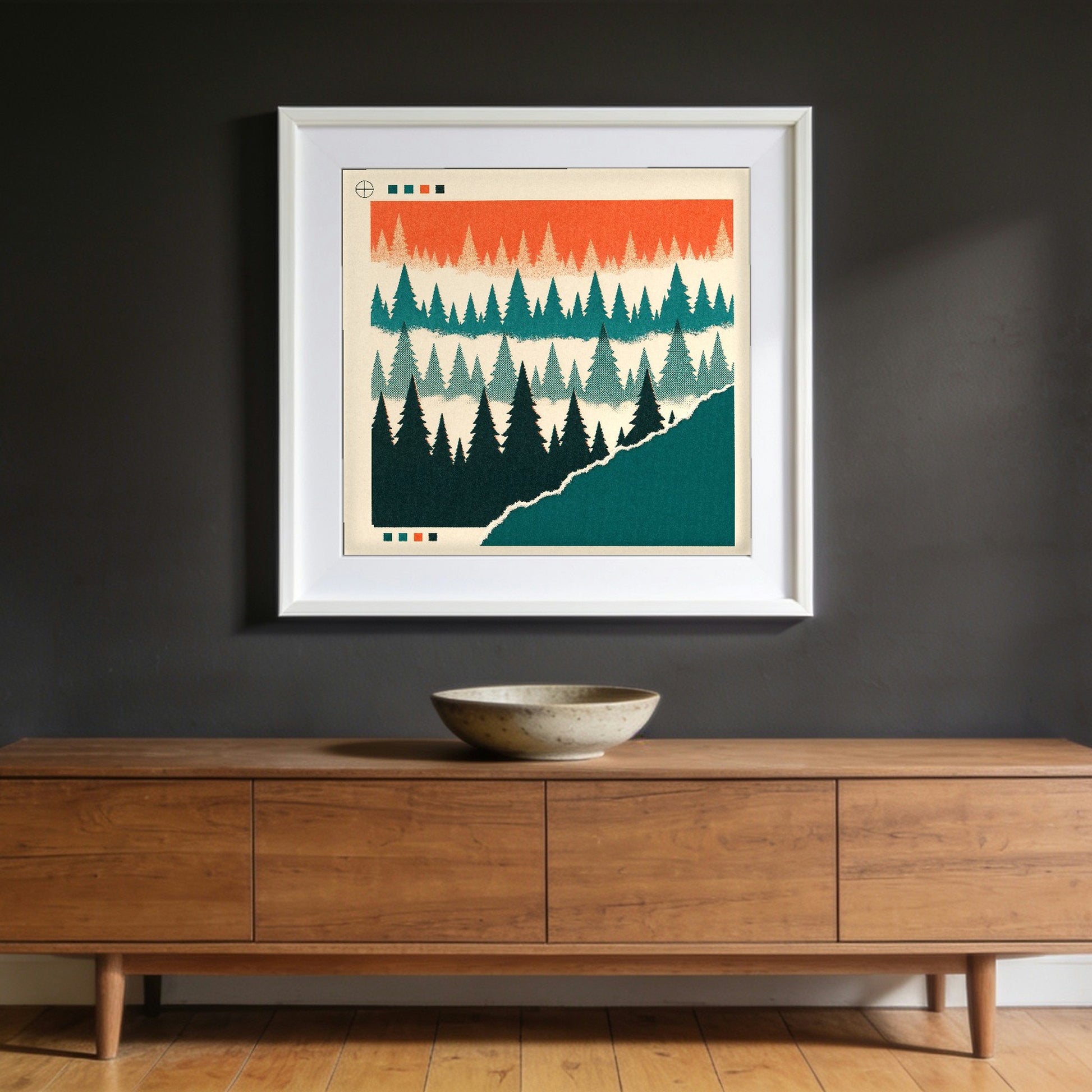 Four Ranks — framed on a wall to show scale; frame not included