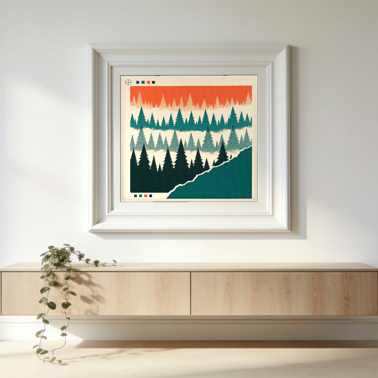 Four Ranks — framed on a wall in a second setting; frame not included