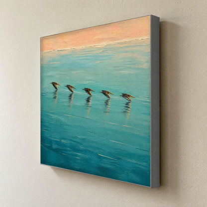 Low Flight — canvas print seen from the side, showing the depth of the stretched canvas
