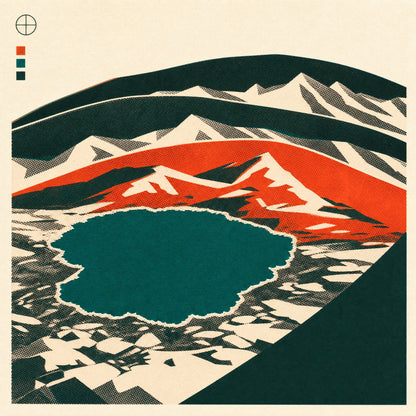 Meltwater — screenprint on matte paper, flat ink and halftone