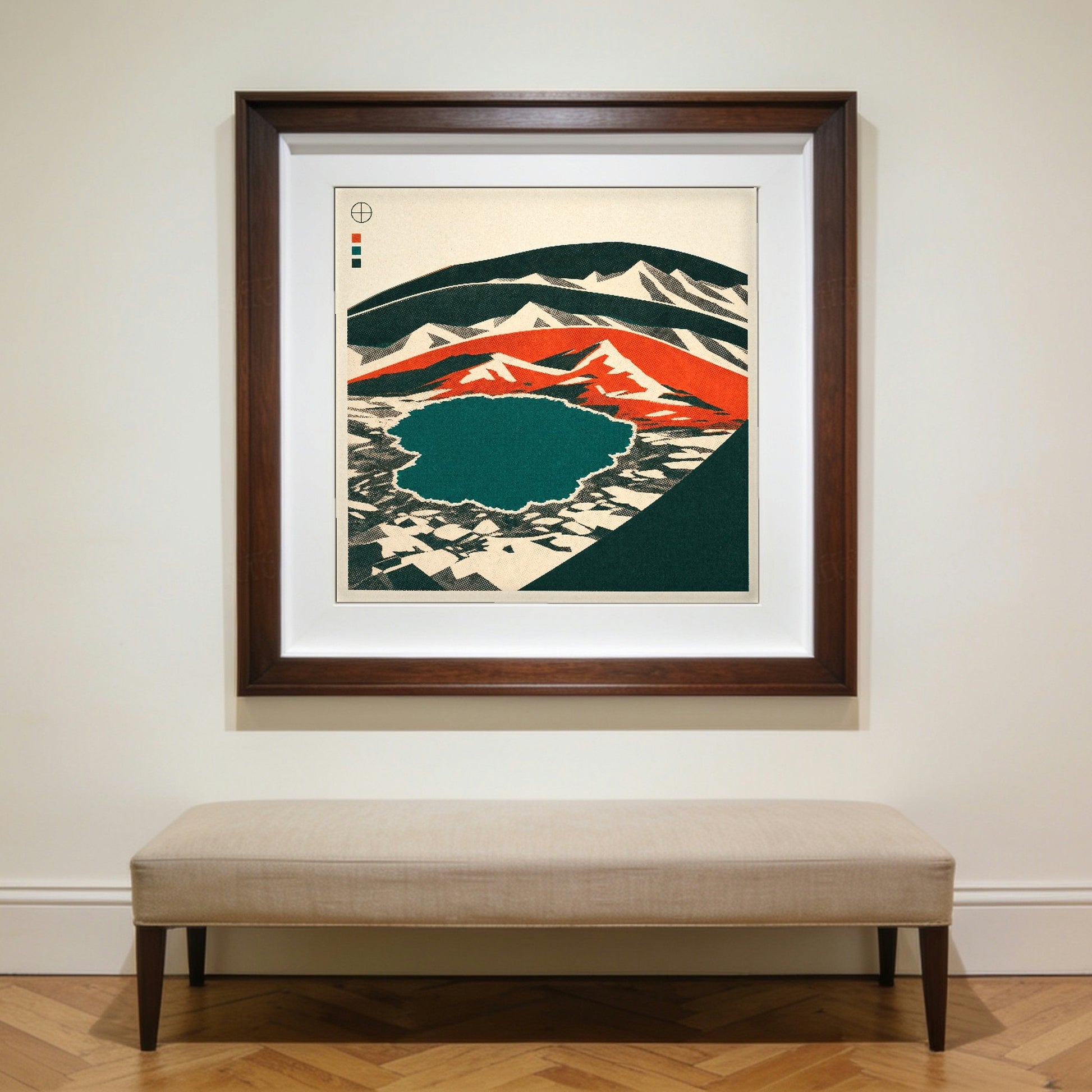 Meltwater — framed on a wall to show scale; frame not included