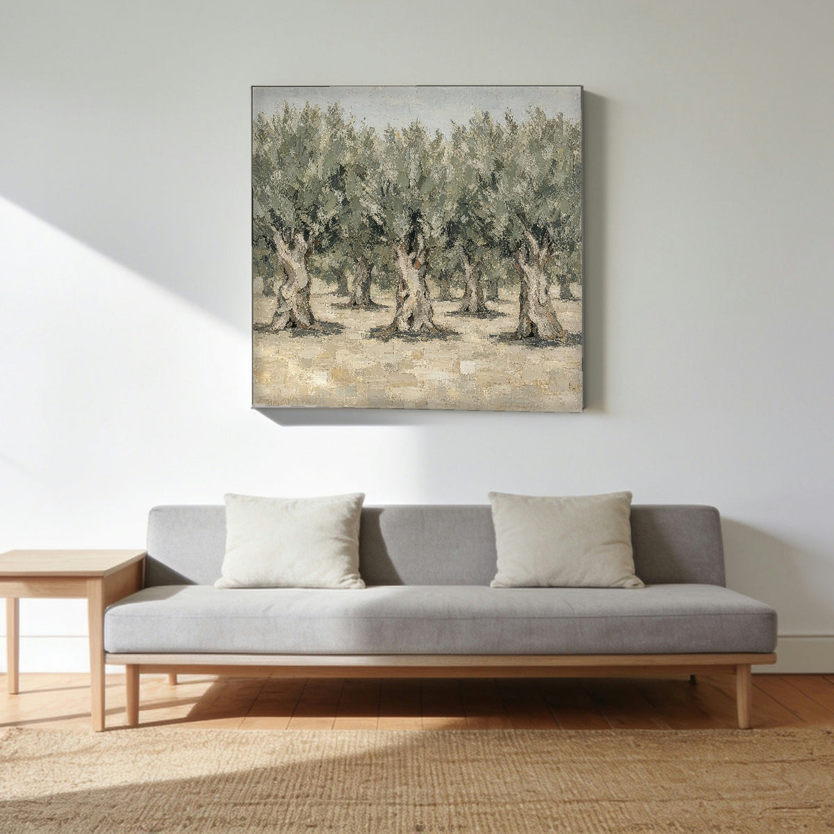 Noon — canvas print hanging in a living room