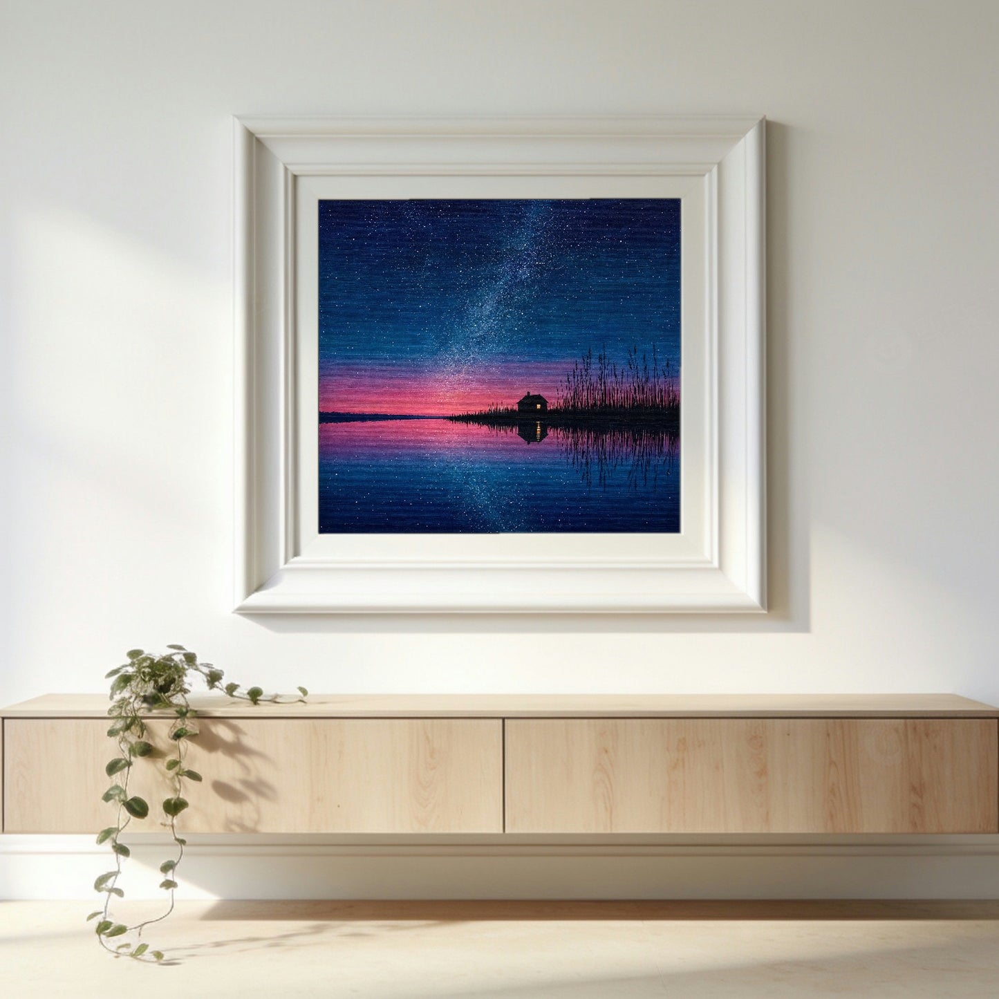 One Window — matte poster shown in a white gallery frame to give a sense of scale; the frame is not included