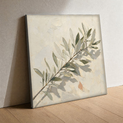 Silver Side — canvas print, close view of the canvas weave and the stretched edge