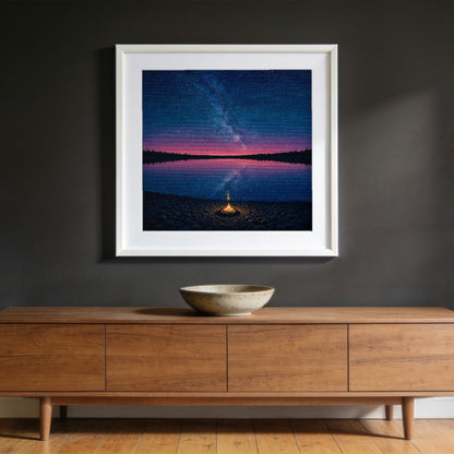 Small Fire — matte poster shown in a white frame to give a sense of scale; the frame is not included