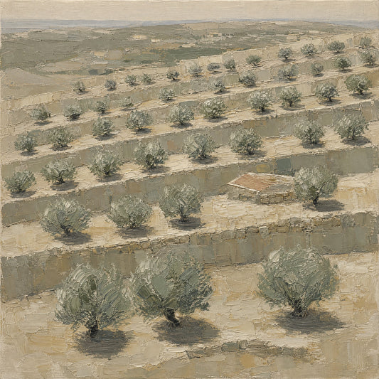 Terraces — the full artwork, printed on canvas