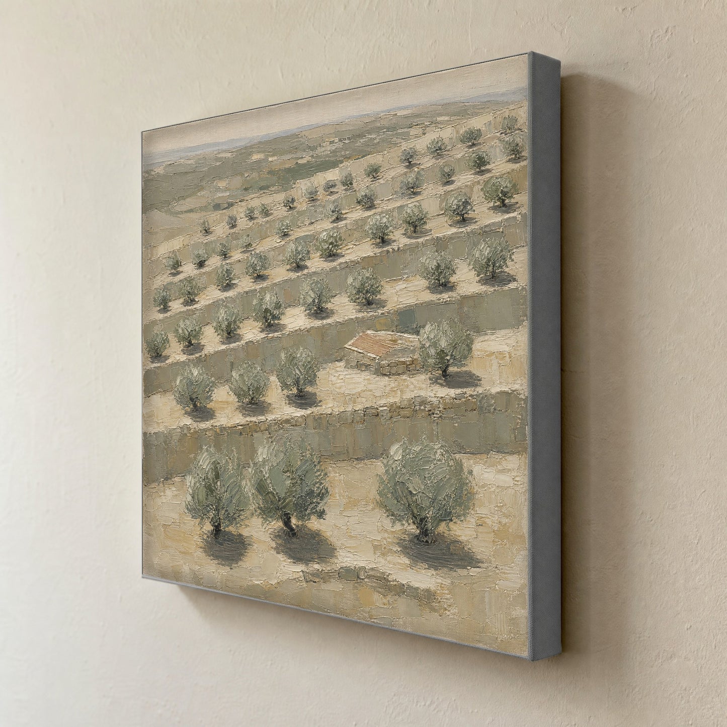 Terraces — canvas print seen from the side, showing the depth of the stretched canvas