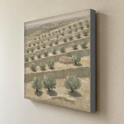 Terraces — canvas print seen from the side, showing the depth of the stretched canvas