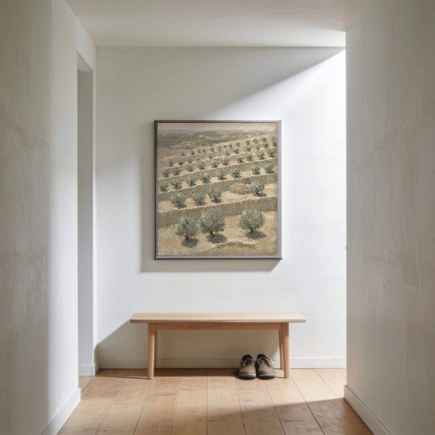 Terraces — canvas print hanging in a hallway