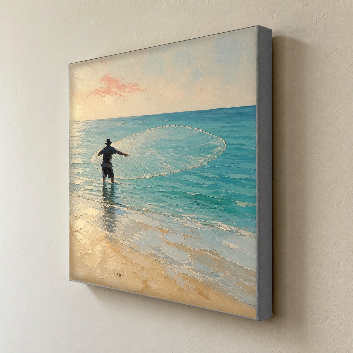 The Cast — canvas print seen from the side, showing the depth of the stretched canvas