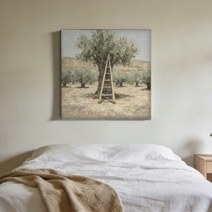 The Ladder — canvas print hanging in a bedroom