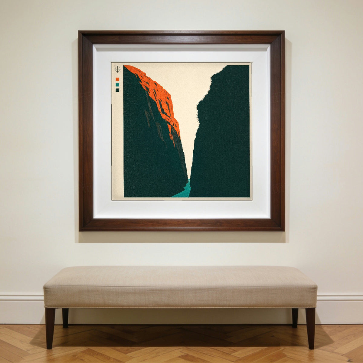 The Narrows — framed on a wall to show scale; frame not included