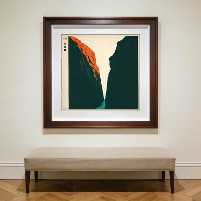 The Narrows — framed on a wall to show scale; frame not included