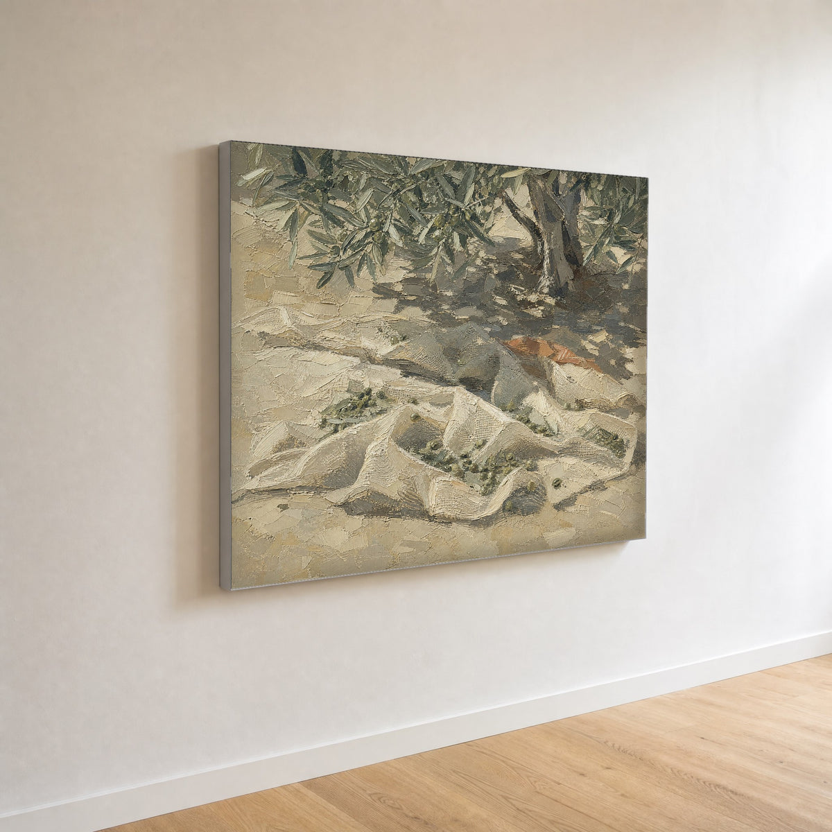 The Nets — canvas print seen at an angle against a plain wall