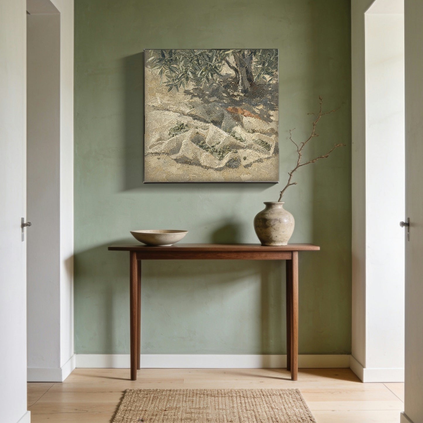 The Nets — canvas print hanging in an entryway