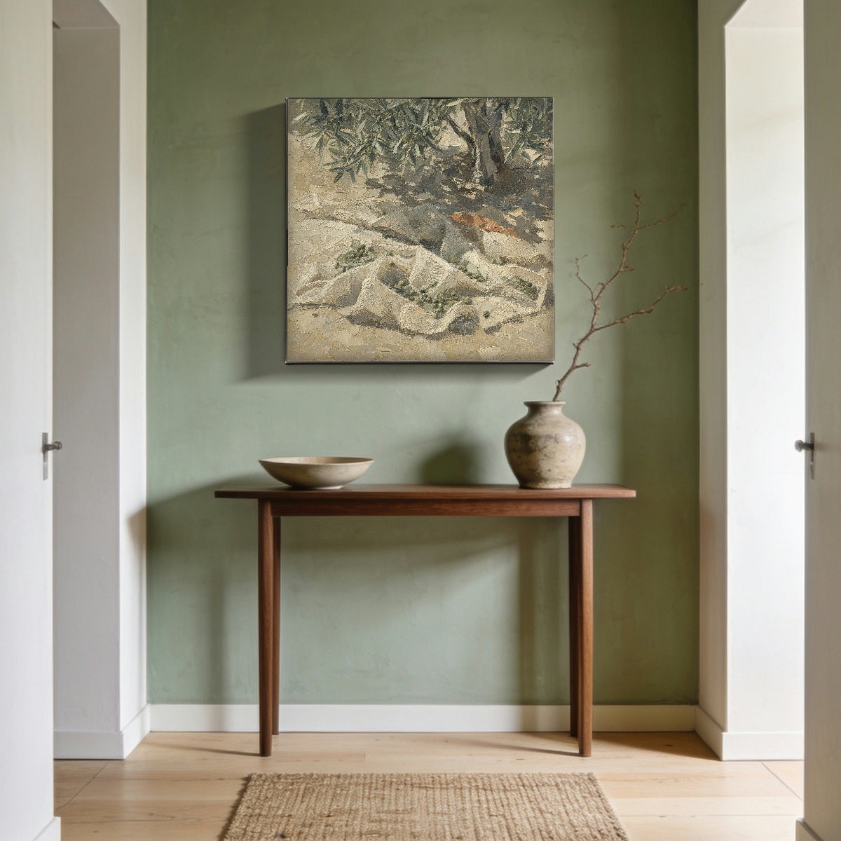 The Nets — canvas print hanging in an entryway