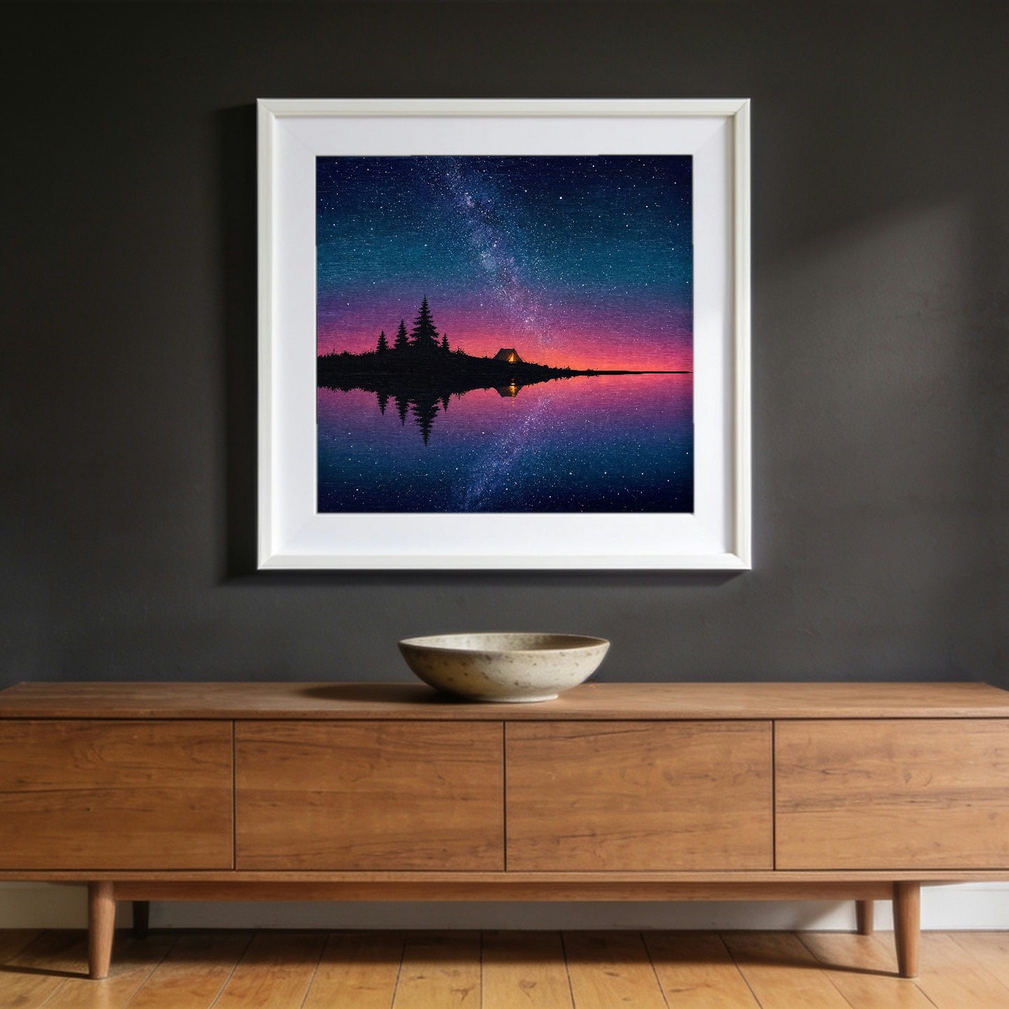 The Tent — matte poster shown in a white frame to give a sense of scale; the frame is not included