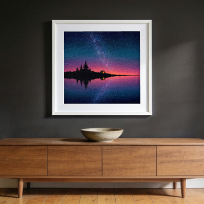 The Tent — matte poster shown in a white frame to give a sense of scale; the frame is not included