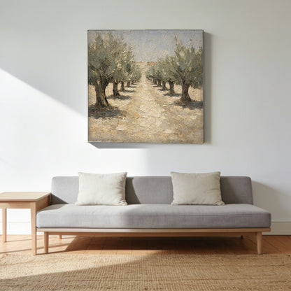 The Track — canvas print hanging in a living room