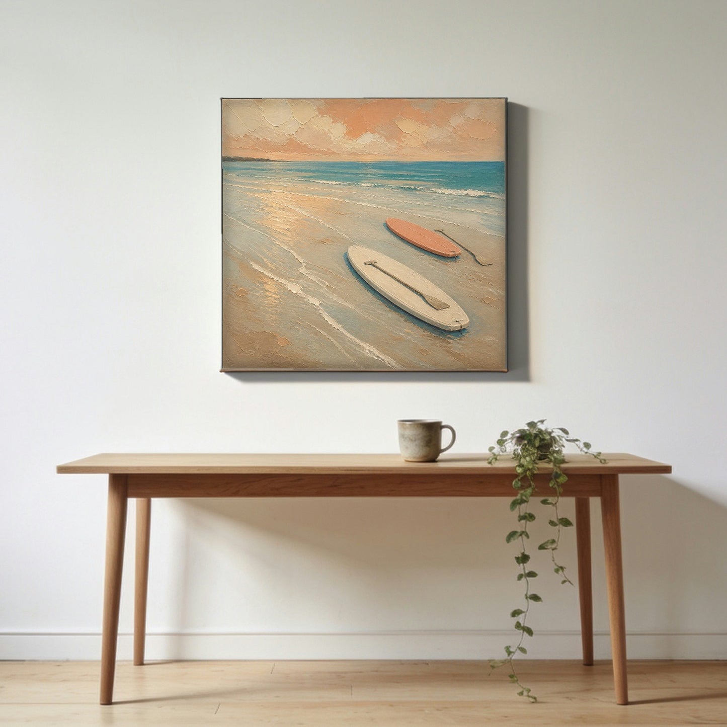 Two Boards — canvas print hanging in a study