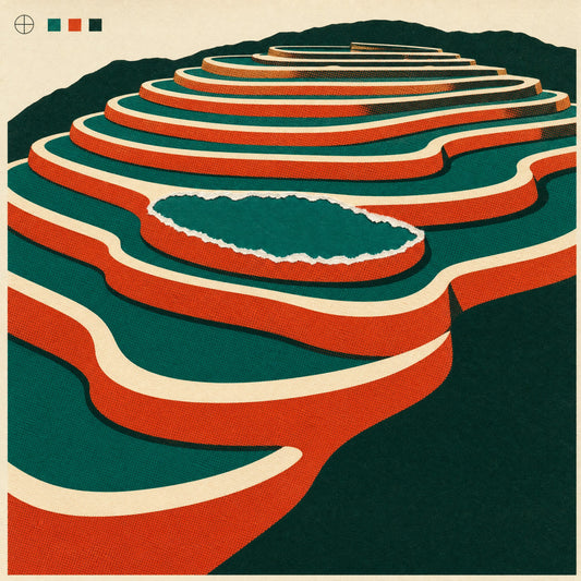 Water in Steps — screenprint on matte paper, flat ink and halftone