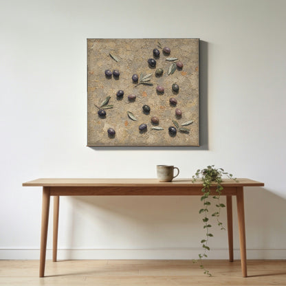 What Fell — canvas print hanging in a study